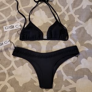 NWT gigi c black bikini XS